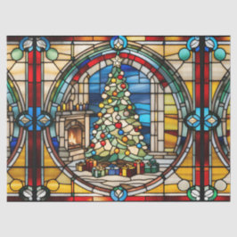 Imitate Festverglaster Weihnachtsbaum für Decoupag Seidenpapier