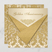 IMITATE Flaps Damask 50 Jahre Einladung (Vorne/Hinten)