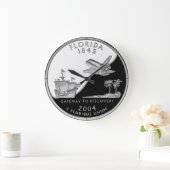 Imitate Florida Staat Quarter Große Wanduhr (Zuhause)