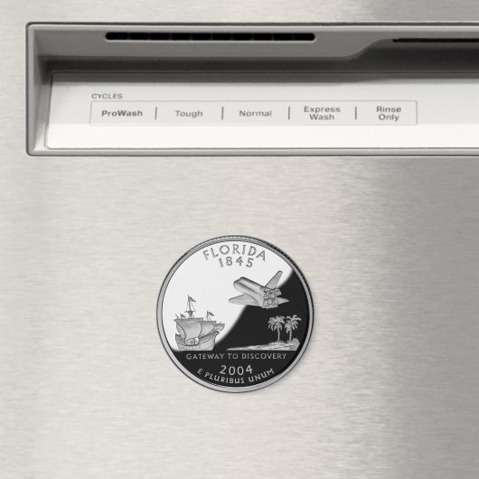 Imitate Florida Staat Quarter Magnet (In Situ (Geschirrspüler))