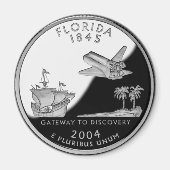 Imitate Florida Staat Quarter Magnet (Vorne)