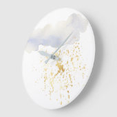 Imitate Fohlen Gold Blue Acrylwand Uhr (Winkel)