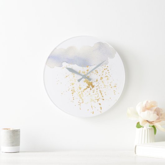 Imitate Fohlen Gold Blue Acrylwand Uhr (Zuhause)