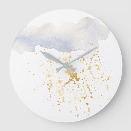 Imitate Fohlen Gold Blue Acrylwand Uhr (Vorderseite)