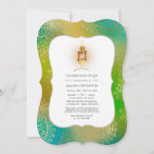 Imitate Foil Arabian Bollywood Feier des Lebens Einladung (Vorderseite)