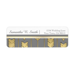 Imitate Foil Golden Arrows Grau