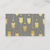 Imitate Foil Golden Arrows Grau Website Card Begleitkarte (Rückseite)