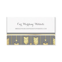 Imitate Foil Golden Arrows Grau Website Card