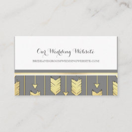 Imitate Foil Golden Arrows Grau Website Card Begleitkarte