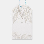 Imitate Foil Holiday Blätter Silver-Holiday Gesche Geschenkanhänger (Rückseite)