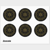 Imitate Foil Rahmen Personalisierte Weihnachtsgesc Runder Aufkleber (Blatt)