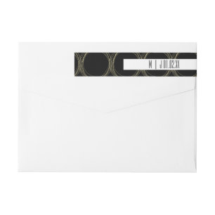 Imitate Foil Rings Black and Gold Wedding Logo