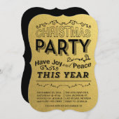 Imitate Foilgold Feiertag Einladung (Vorne/Hinten)