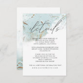 Imitate-Folie aus blauem Gold Details Begleitkarte (Vorne/Hinten)