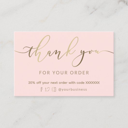 Imitate Folie Dankeschön Karte (Vorderseite)