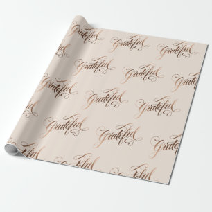 Imitate-Folie Elegantes Dankbares Script für Ernte Geschenkpapier