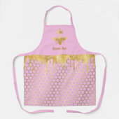 Imitate Folie Honig Tropfen Bienenkönigin in Rosa Schürze (Vorderseite)