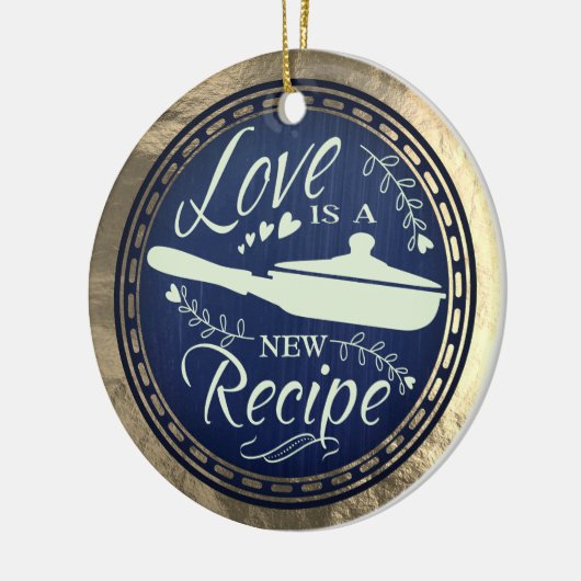 Imitate Folie Liebe ist ein neues Rezept kulinaris Keramik Ornament (Links)