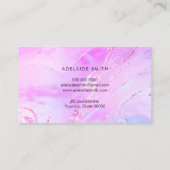 Imitate-Folie lila blaues Aquarell Visitenkarte (Rückseite)