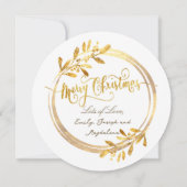 Imitate-Folie mit Grünrahmen Frohe Weihnachten (Rückseite)