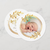 Imitate-Folie mit Grünrahmen Frohe Weihnachten (Vorne/Hinten)