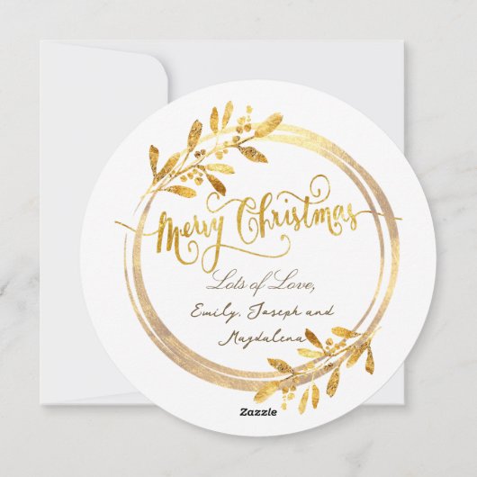 Imitate-Folie mit Grünrahmen Frohe Weihnachten (Rückseite)