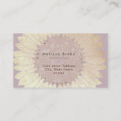 Imitate Folie Sonnenblumendesign Visitenkarte (Rückseite)