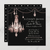 IMITATE Französisch Crystal Chandelier Draped Pear Einladung (Vorne/Hinten)