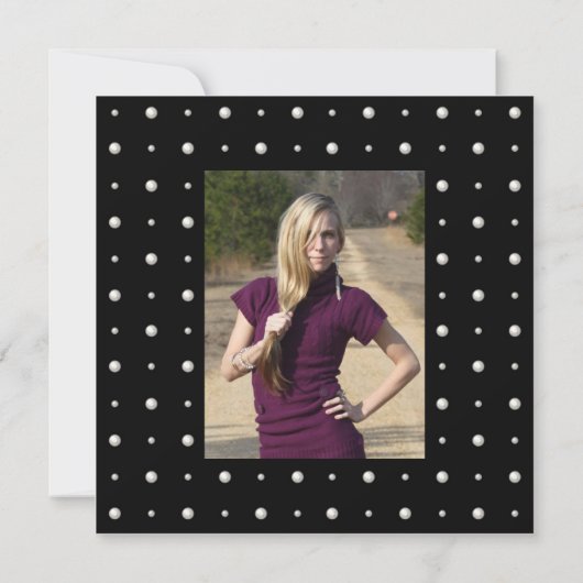 IMITATE Französisch Crystal Chandelier Draped Pear Einladung (Rückseite)