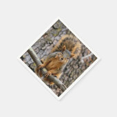 Imitate-Fuchs-Eichhörnchen Serviette (Ecke)