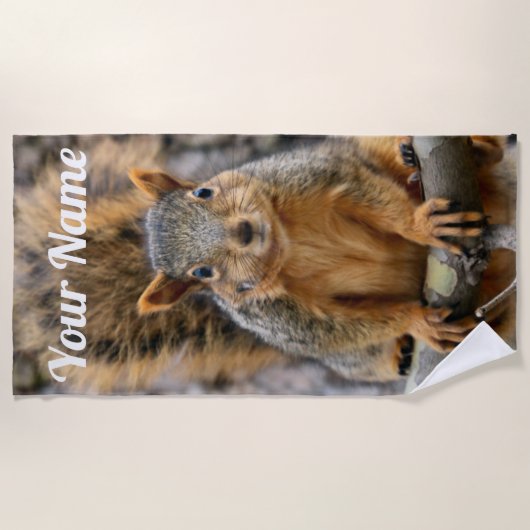 Imitate-Fuchs-Eichhörnchen Strandtuch (Vorderseite)