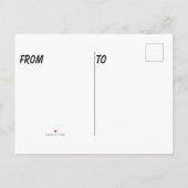 Imitate fühlen sich mit dem Stitten von Alpha zurü Ankündigungspostkarte (Rückseite)