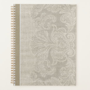 Imitate führen Burlap Vintag Brown Tan Rustikal Ta Planer