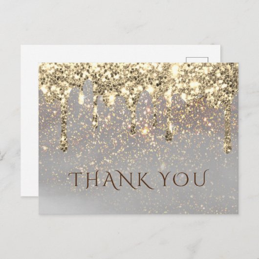 Imitate funkeln danke postkarte (Vorne/Hinten)