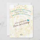 Imitate funkeln Weihnachtskekse personalisiert Feiertagskarte (Rückseite)