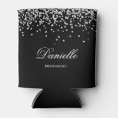 Imitate Funkelnd Diamond Schwarz/Weiß Personalisie Dosenkühler (Vorderseite)