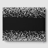Imitate Funkelnd Diamond Schwarz/Weiß Personalisie Gästebuch (Rückseite)