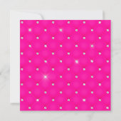 Imitate Funkelnd Diamond Tufted Hot Pink 21. Gebur Einladung (Rückseite)