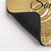 Imitate Funkelnd Gold Glitzer Foil Monogramm Mousepad (Ecke)