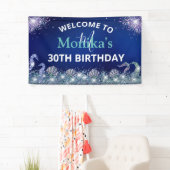 Imitate Funkelnd Mermaid Glitzer Blue Ocean Monogr Banner (Insitu)