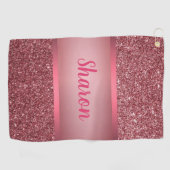 Imitate funkelnd rosa Design Golfhandtuch (Horizontal)
