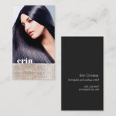 IMITATE Funkelnd Sequins Haar Stylist Salon Fotoka Visitenkarte (Vorne/Hinten)