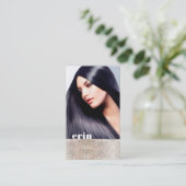 IMITATE Funkelnd Sequins Haar Stylist Salon Fotoka Visitenkarte (Stehend Vorderseite)