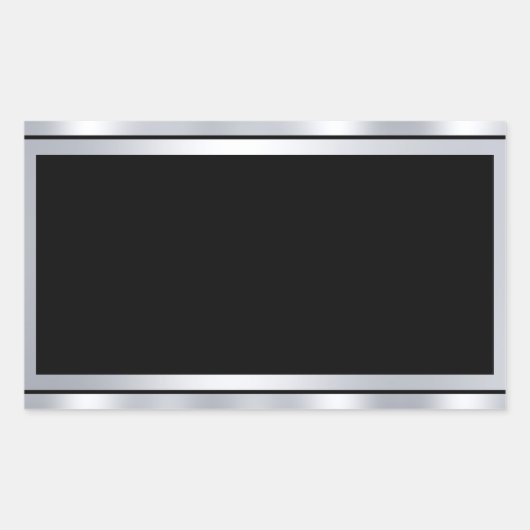 Imitate für benutzerdefinierte Blank-Vorlage Silve Rechteckiger Aufkleber (Vorderseite)