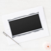 Imitate für benutzerdefinierte Blank-Vorlage Silve Rechteckiger Aufkleber (Umschlag)