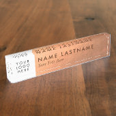 Imitate für benutzerdefinierte Logos - Kupferfolie Namensplakette (Seite)