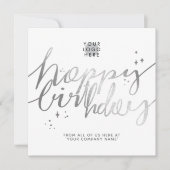 Imitate für benutzerdefinierte Logos Silber Handsc Karte (Vorderseite)