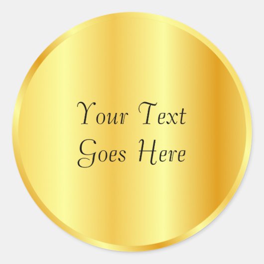 Imitate für benutzerdefinierte trendy Template Gol Runder Aufkleber (Vorderseite)