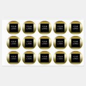 Imitate für das Design kleiner Firmenlogos Gold Etiketten (Blatt)