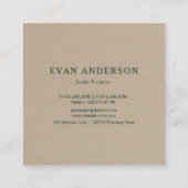 Imitate für das Logo "Rustikale Kiefernwälder" Quadratische Visitenkarte (Rückseite)